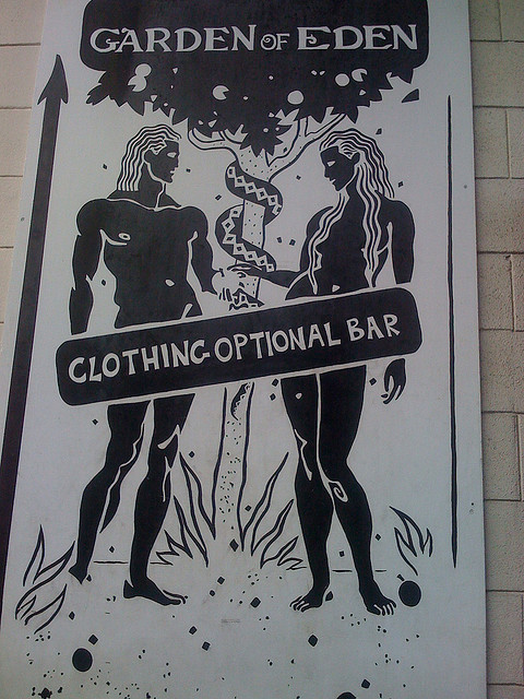 Clothing Optional Bar Sign